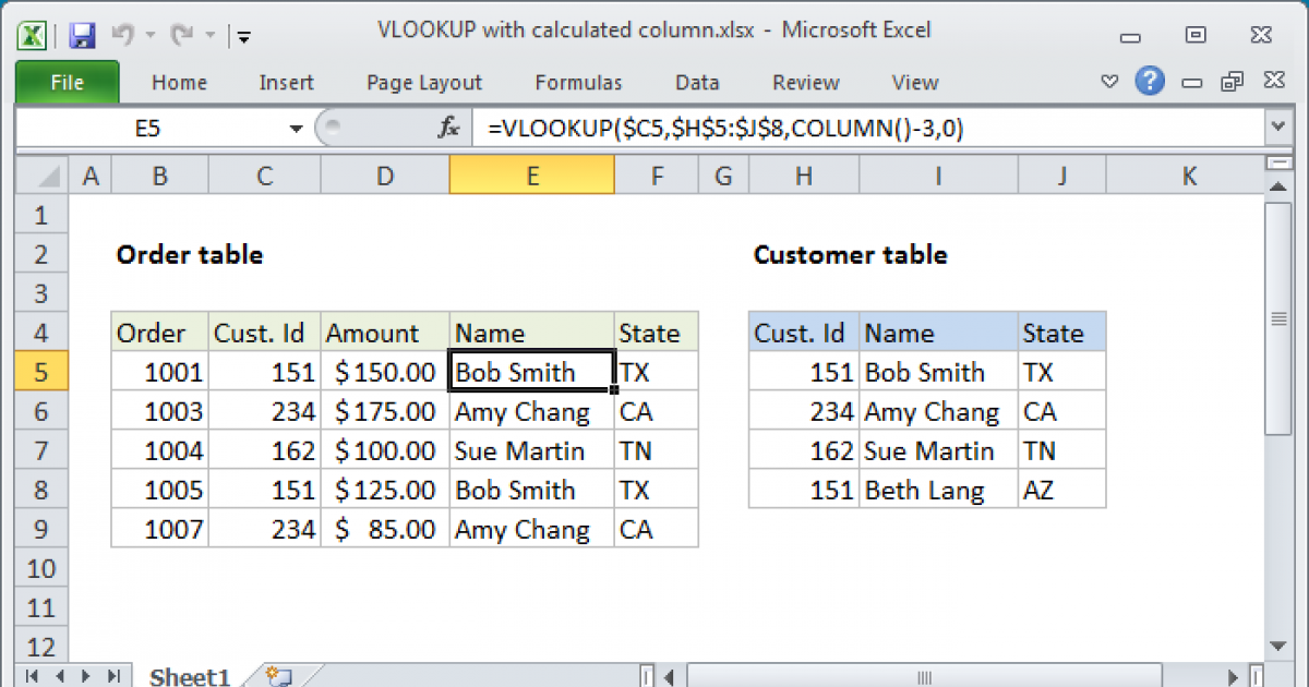 Merge tables with VLOOKUP Excel formula Exceljet